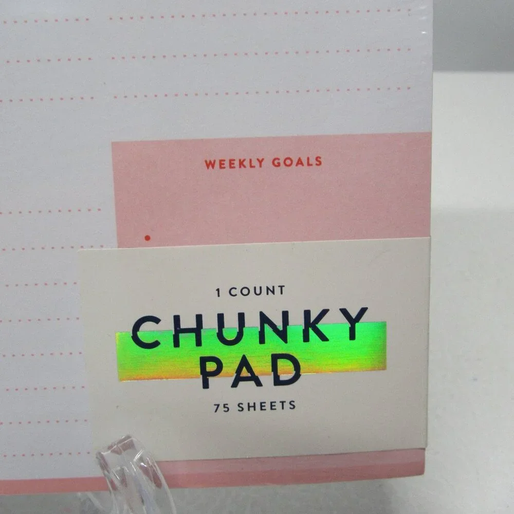 NWT! Undated Desktop Weekly Calendar Chunky Pad - 75 Sheets